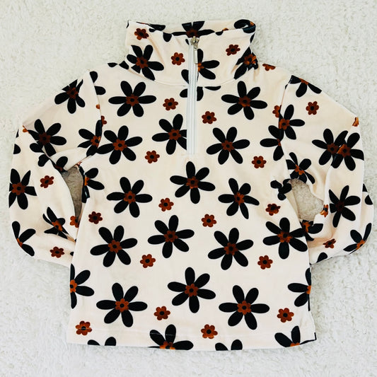 Boho Floral Fleece Quarter Zip