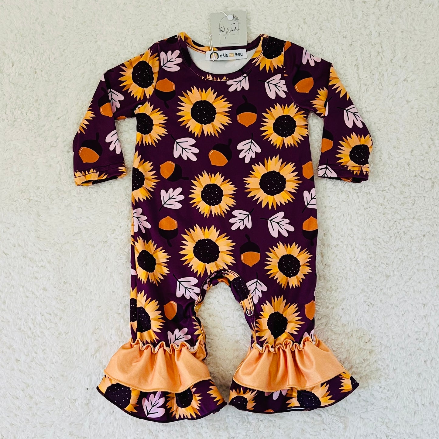 Purple Sunflower Romper