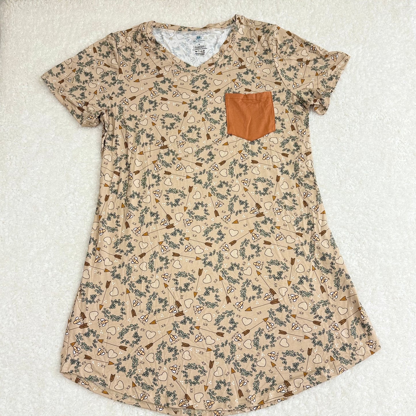 Bee Mine Adult Bamboo Nightgown *TWB CUSTOM*