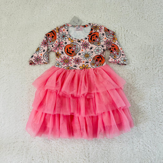 Pumpkin Posies Tulle Dress