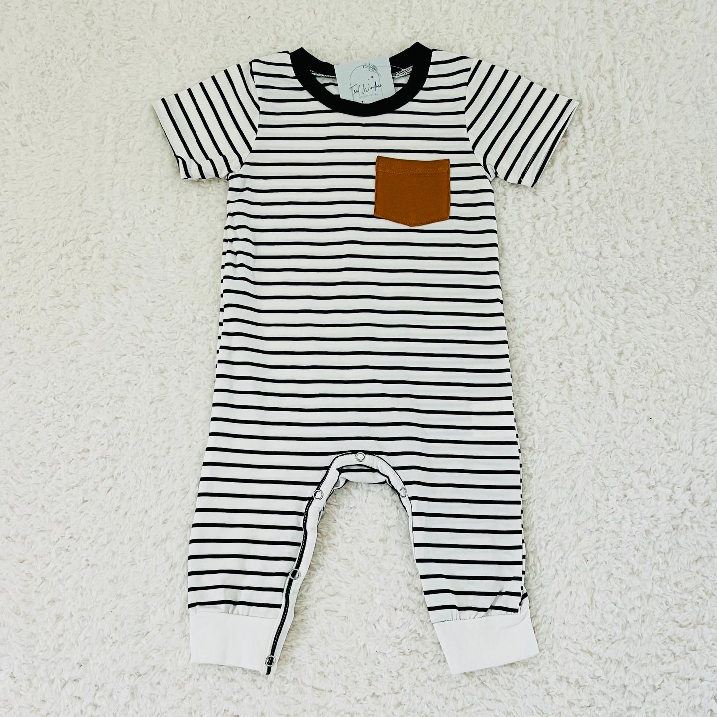 Striped Cotton Romper