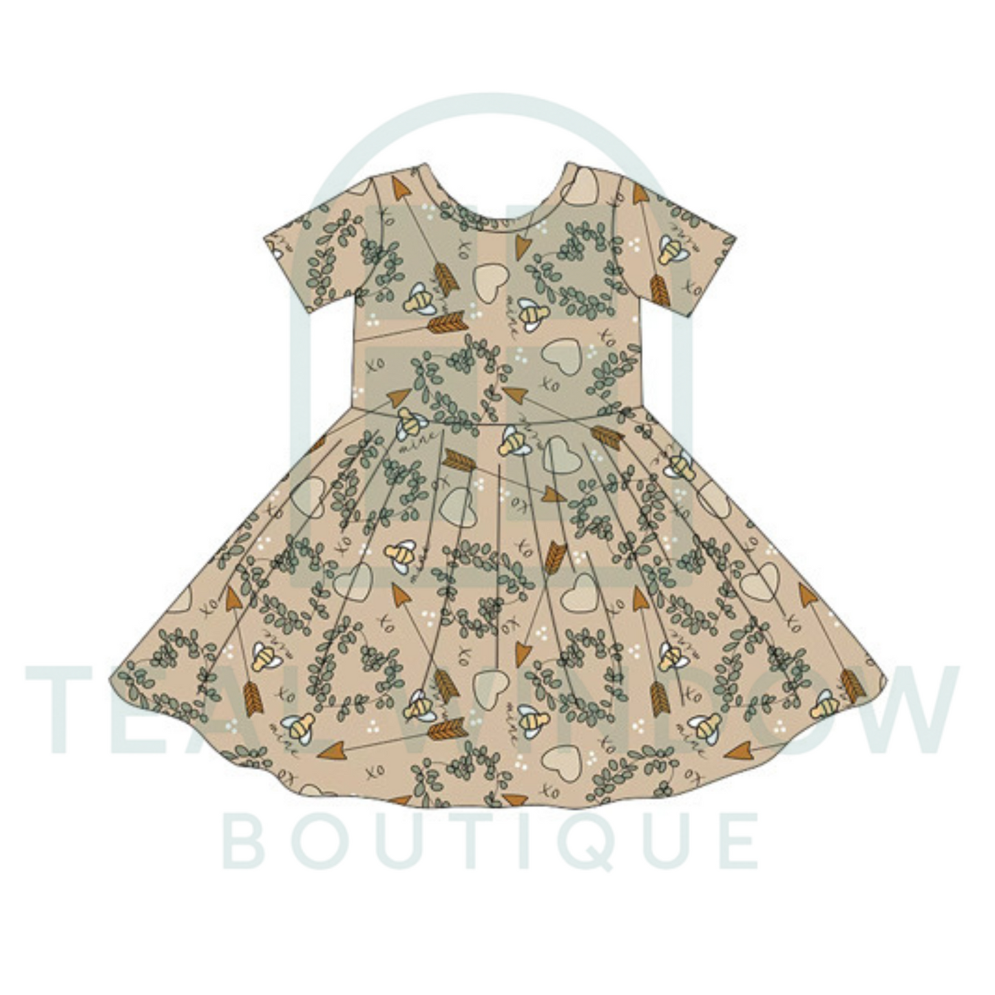 Pre-Order: Bee Mine KIDS Twirl Dress *TWB CUSTOM*