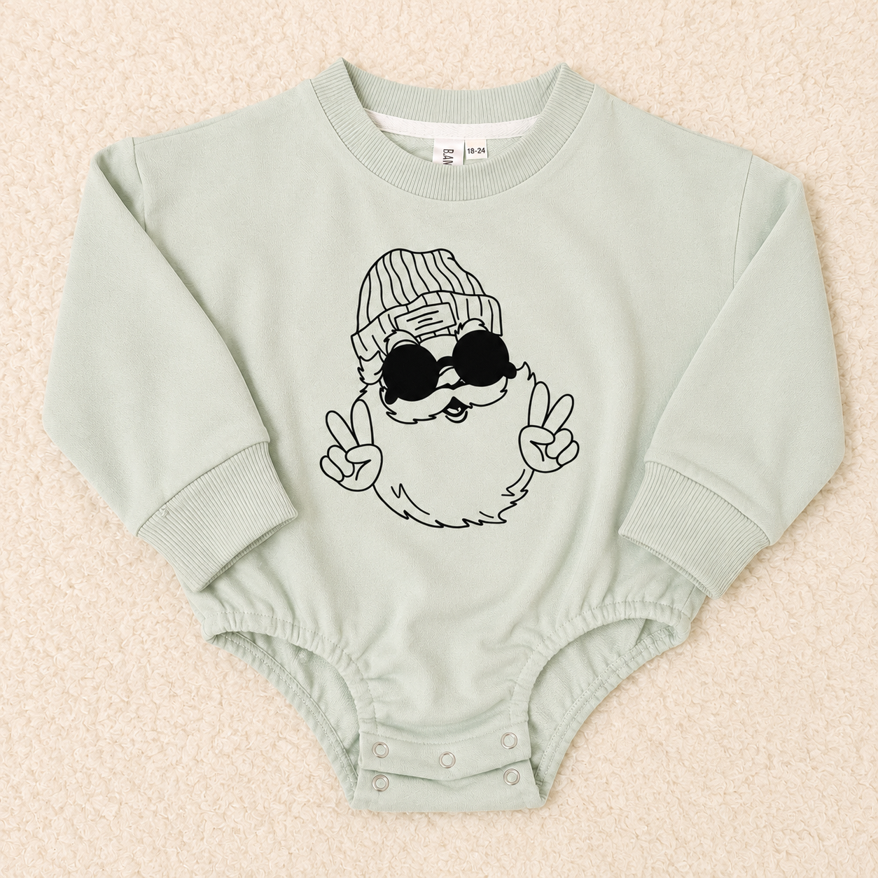 Sage Santa Peace Sweatshirt Bubble