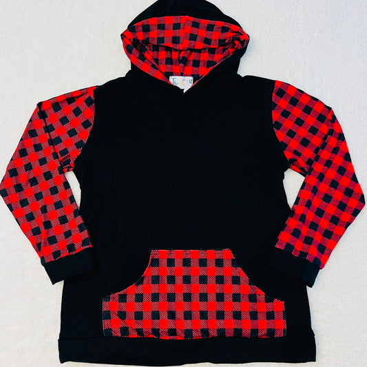 Red & Black Plaid Sweatshirt