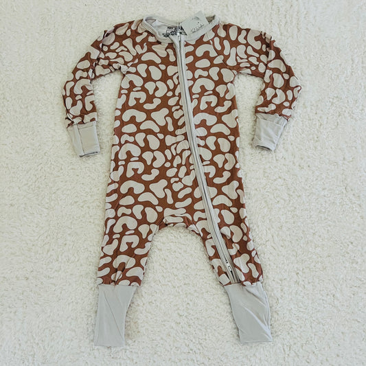 Neutral Leopard Bamboo Zippy