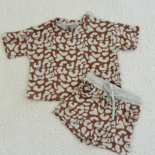 Neutral Leopard Bamboo Comfy Set