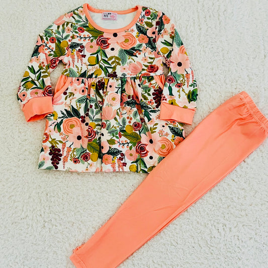 Coral Floral Set