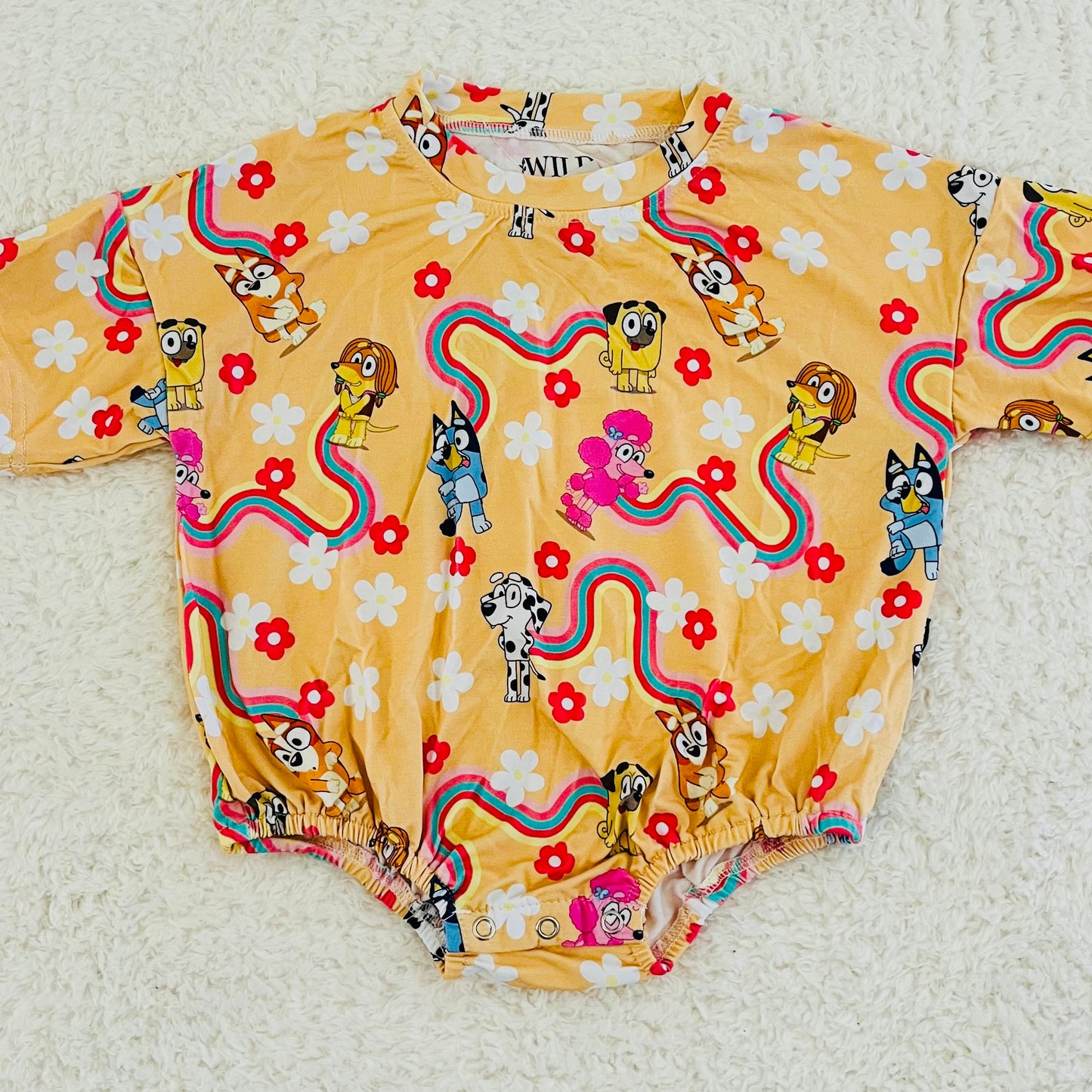 Groovy Heeler Bamboo Bubble Romper