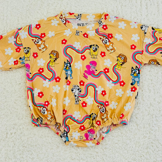 Groovy Heeler Bamboo Bubble Romper