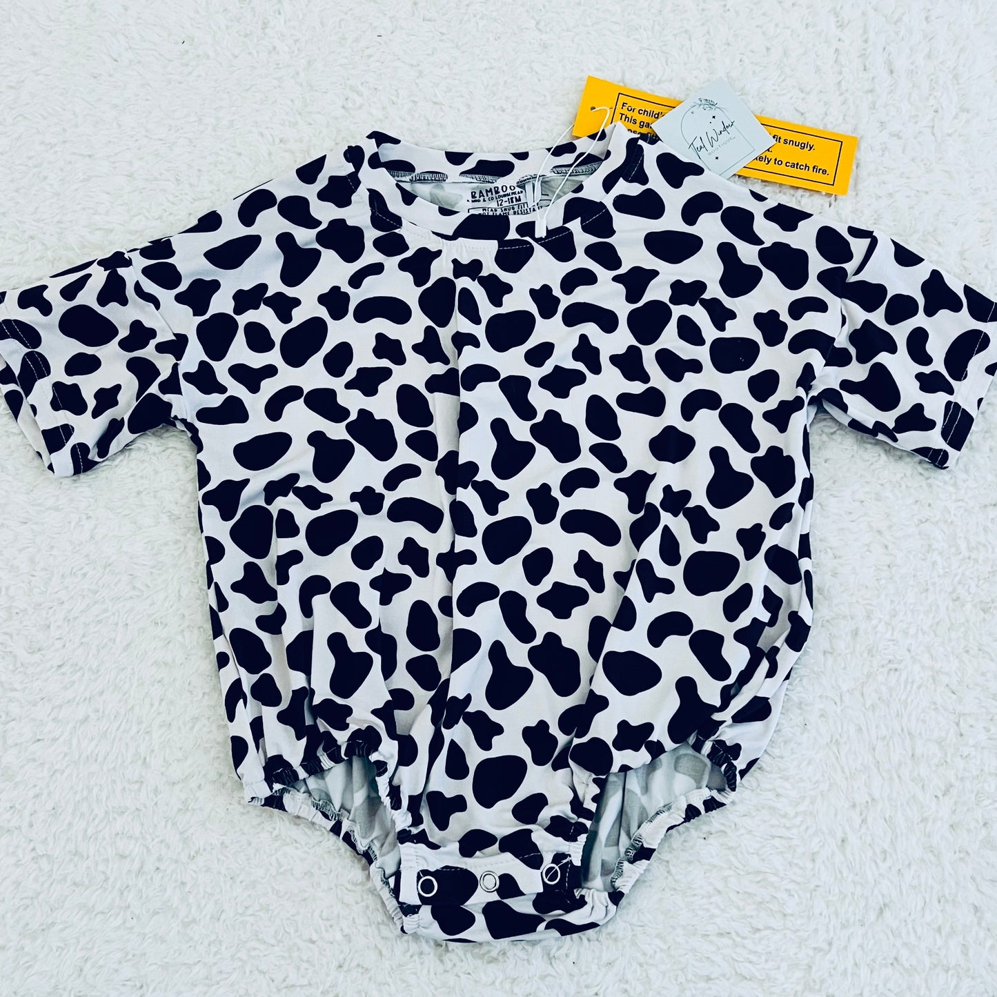 Cow Bamboo Bubble Romper