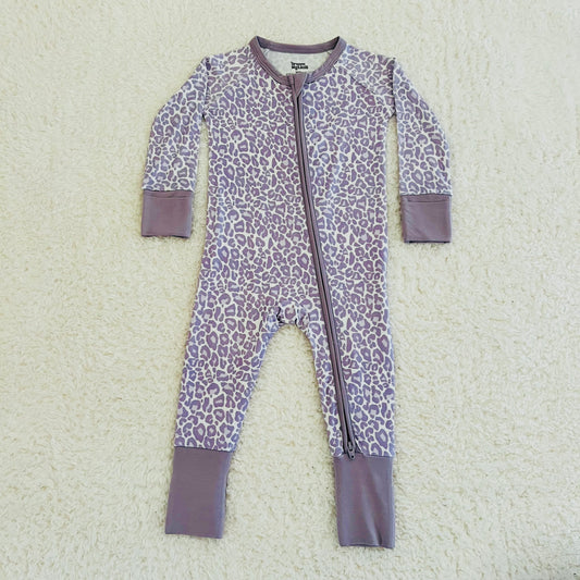 Purple Leopard Bamboo Zippy