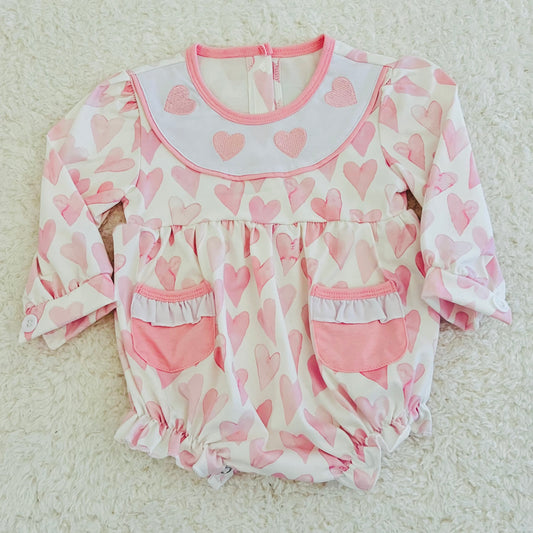 Pink Heart Bubble Romper