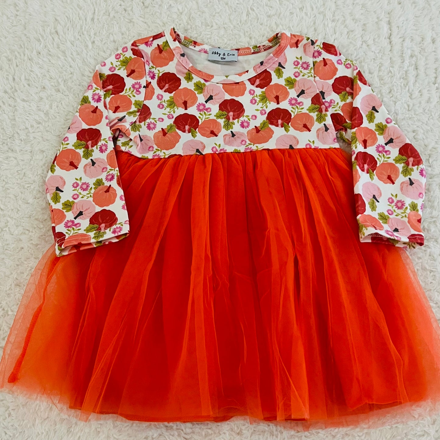 Orange Pumpkin Tulle Dress