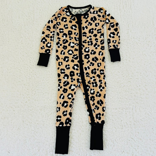 Tan Leopard Bamboo Zippy