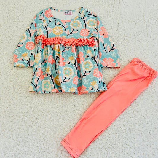 Teal & Coral Floral Set