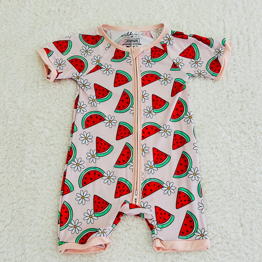 Watermelon Daisy Bamboo Shortie