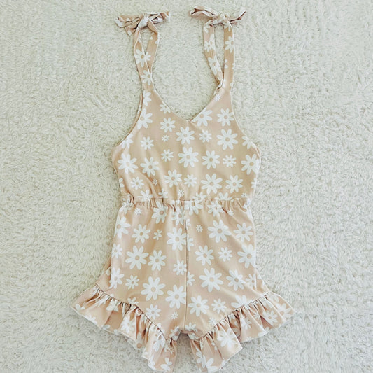 Nude Floral Romper