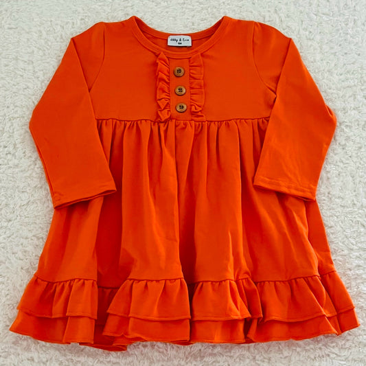 Orange Ruffle Dress