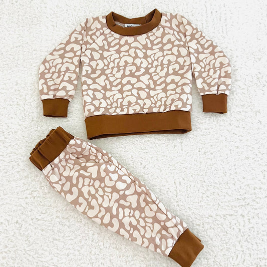 Tan Leopard Sweat Set